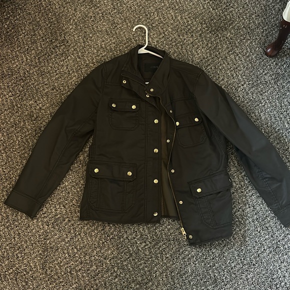 J. Crew Dark hunter green Jacket with Gold Accents - Picture 1 of 4